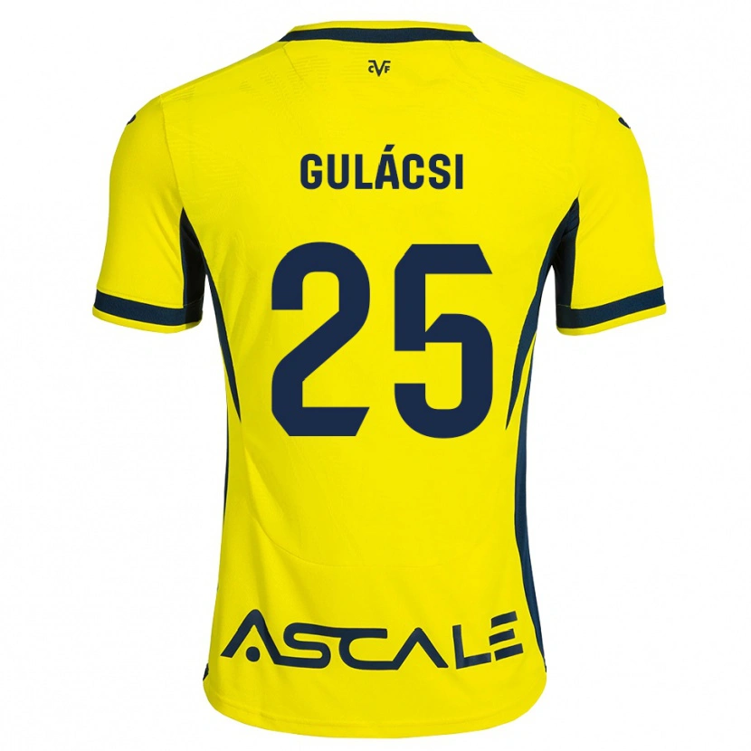 Danxen Homme Maillot Péter Gulácsi #25 Jaune Noir Rouge Tenues Domicile 2026/27 T-Shirt