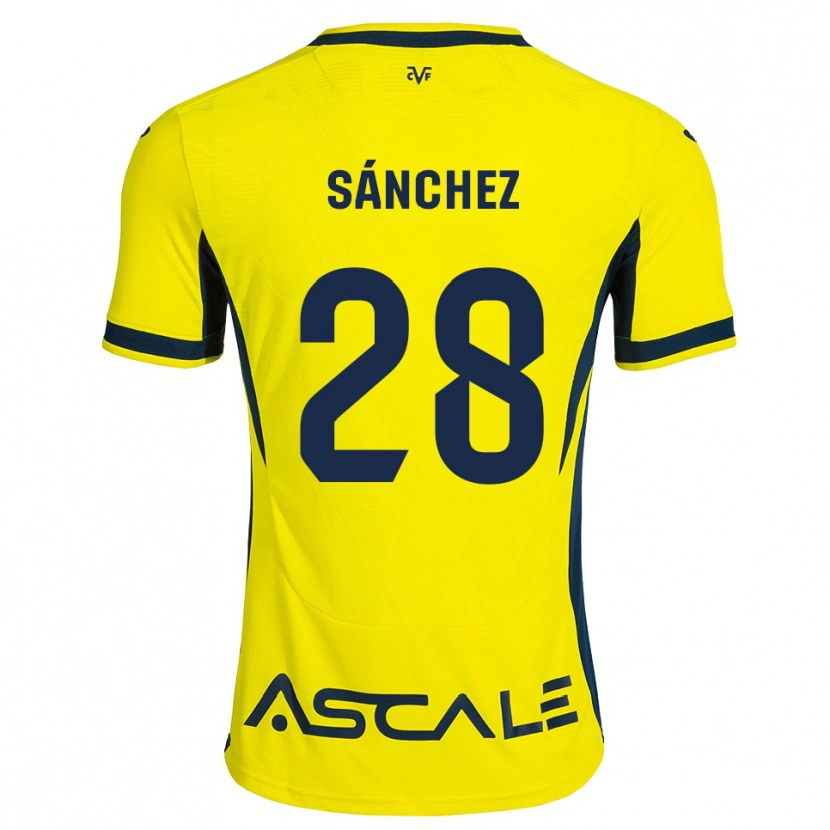 Danxen Homme Maillot Edu Sánchez #28 Jaune Noir Rouge Tenues Domicile 2026/27 T-Shirt