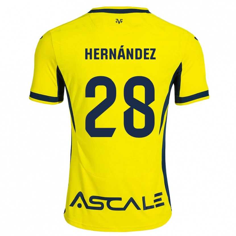 Danxen Homme Maillot Gerard Hernández #28 Jaune Noir Rouge Tenues Domicile 2026/27 T-Shirt