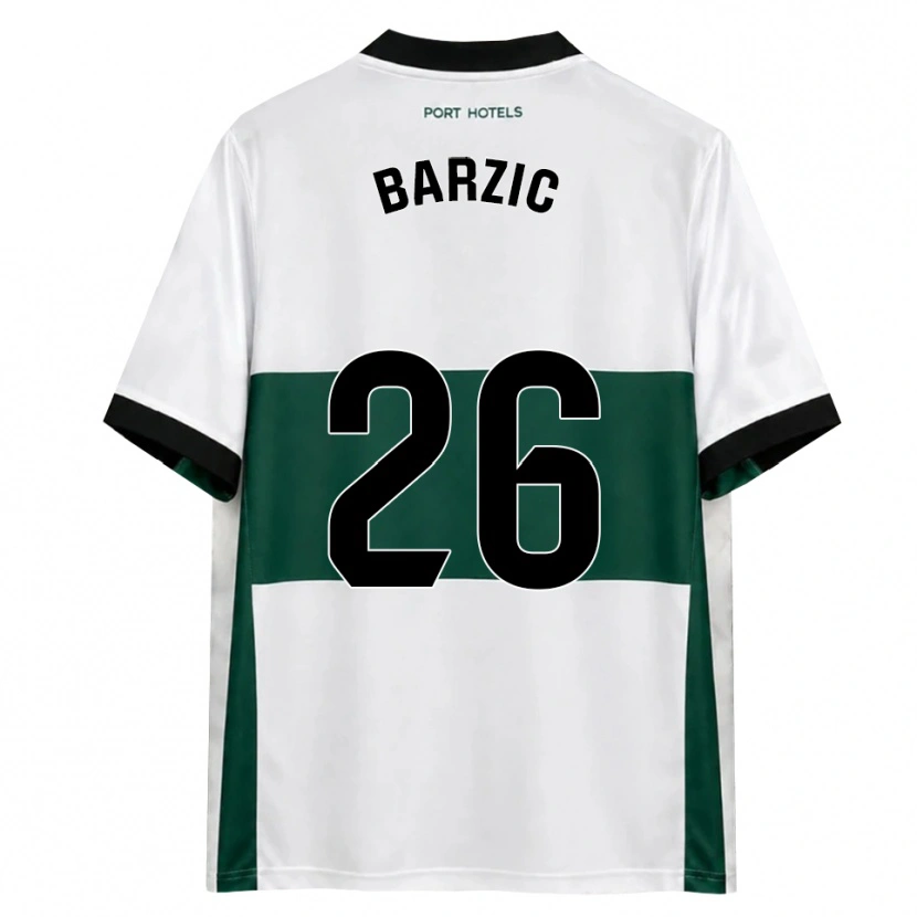 Danxen Homme Maillot Matia Barzic #26 Vert Blanc Rouge Tenues Domicile 2026/27 T-Shirt