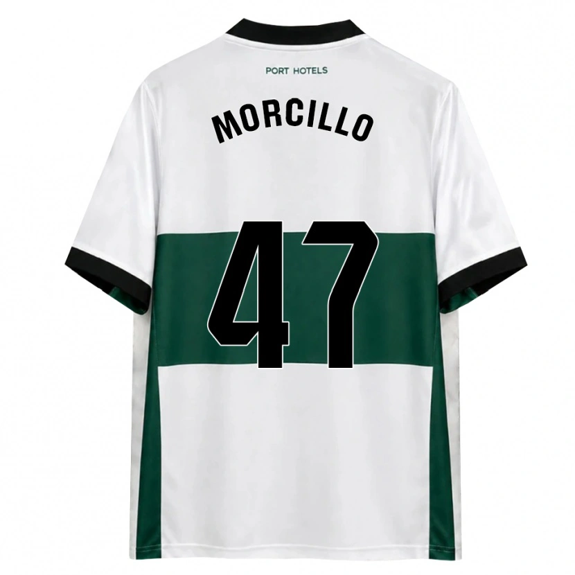 Danxen Homme Maillot Javi Morcillo #47 Vert Blanc Rouge Tenues Domicile 2026/27 T-Shirt