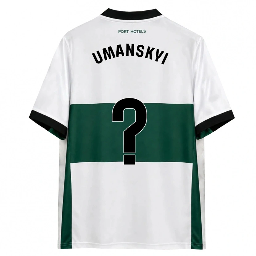Danxen Homme Maillot Volodymyr Umanskyi #0 Vert Blanc Rouge Tenues Domicile 2026/27 T-Shirt