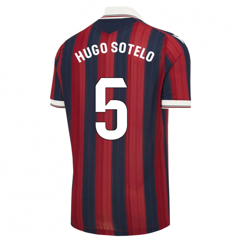 Danxen Homme Maillot Hugo Sotelo #5 Bleu Nuit Rouge Tenues Domicile 2026/27 T-Shirt