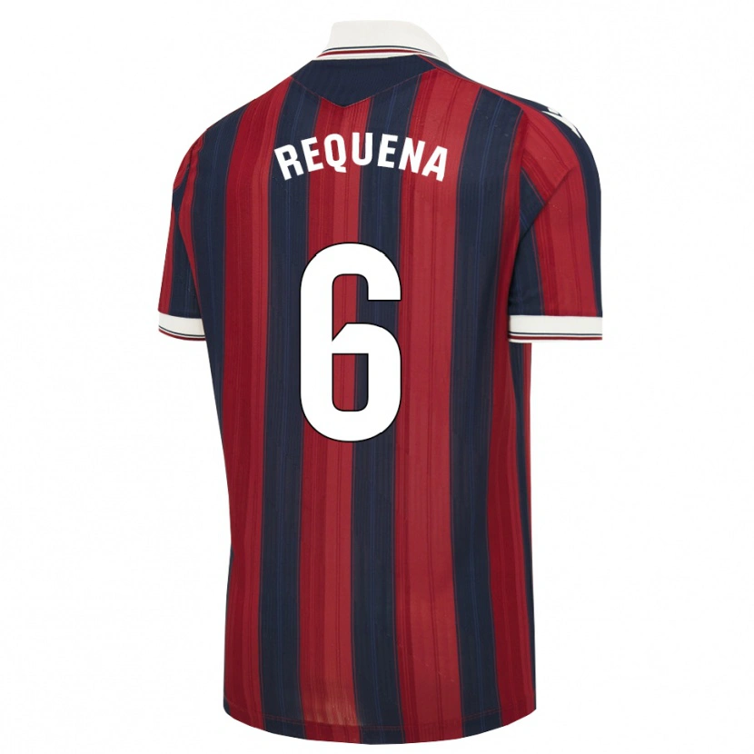 Danxen Homme Maillot Dani Requena #6 Bleu Nuit Rouge Tenues Domicile 2026/27 T-Shirt