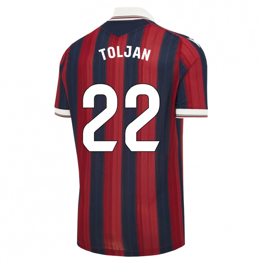 Danxen Homme Maillot Jeremy Toljan #22 Bleu Nuit Rouge Tenues Domicile 2026/27 T-Shirt
