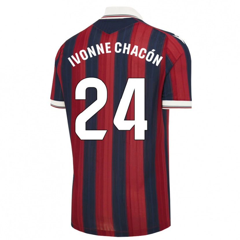 Danxen Homme Maillot Ivonne Chacón #24 Bleu Nuit Rouge Tenues Domicile 2026/27 T-Shirt