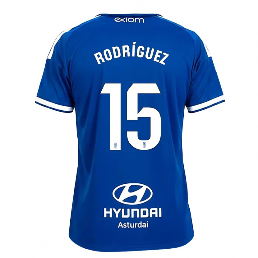 Danxen Homme Maillot Samu Rodríguez #15 Bleu Moyen Blanc Tenues Domicile 2026/27 T-Shirt