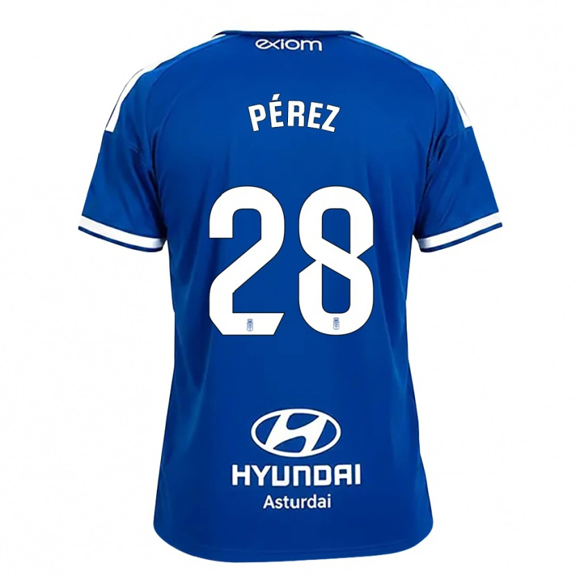Danxen Homme Maillot Enzo Pérez #28 Bleu Moyen Blanc Tenues Domicile 2026/27 T-Shirt