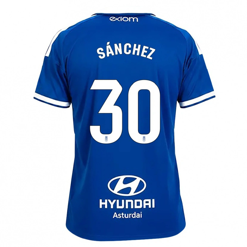 Danxen Homme Maillot Marcos Sánchez #30 Bleu Moyen Blanc Tenues Domicile 2026/27 T-Shirt
