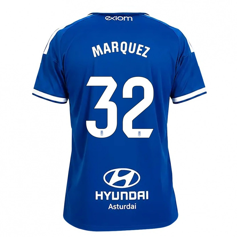 Danxen Homme Maillot Gerard Marquez #32 Bleu Moyen Blanc Tenues Domicile 2026/27 T-Shirt