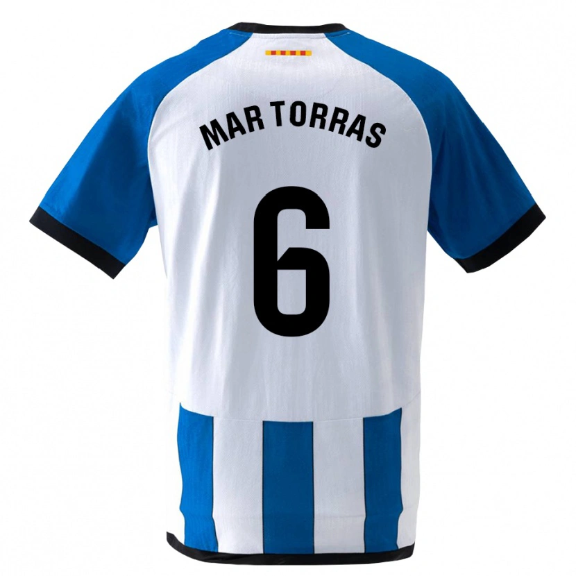 Danxen Homme Maillot Mar Torrás De Fortuny #6 Bleu Royal Blanc Tenues Domicile 2026/27 T-Shirt
