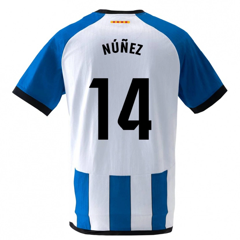 Danxen Homme Maillot Unai Núñez #14 Bleu Royal Blanc Tenues Domicile 2026/27 T-Shirt