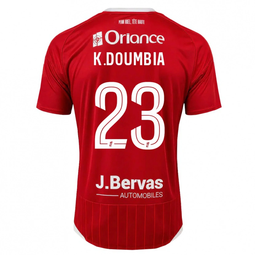 Danxen Homme Maillot Kamory Doumbia #23 Blanc Rouge Tenues Domicile 2026/27 T-Shirt