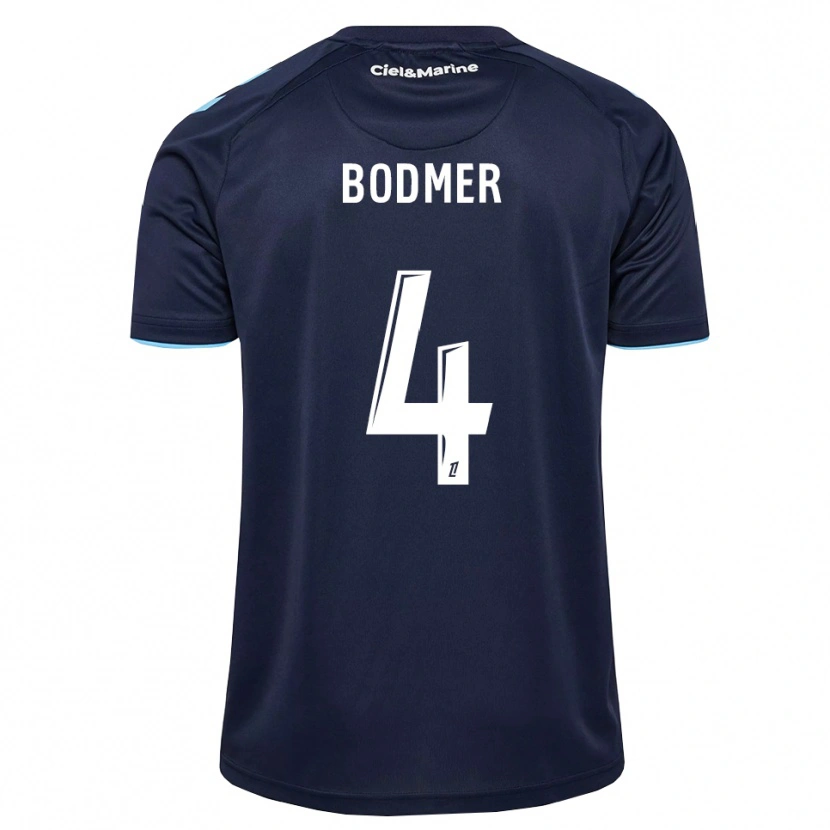 Danxen Homme Maillot Mathéo Bodmer #4 Bleu Barbeau Bleu Nuit Tenues Domicile 2026/27 T-Shirt