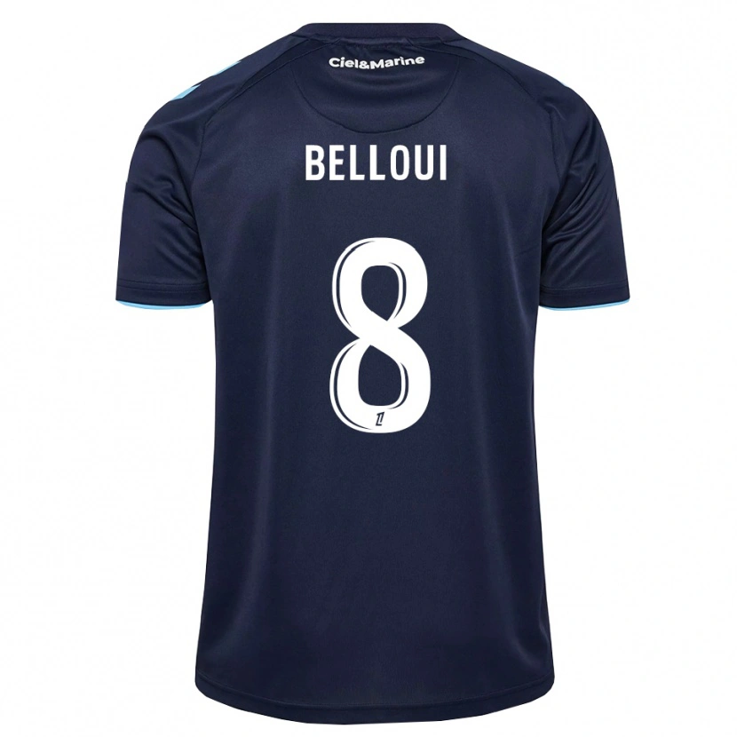 Danxen Homme Maillot Ilyan Belloui #8 Bleu Barbeau Bleu Nuit Tenues Domicile 2026/27 T-Shirt