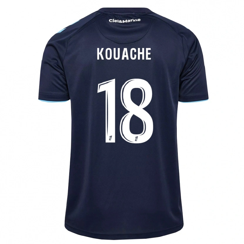 Danxen Homme Maillot Éva Kouache #18 Bleu Barbeau Bleu Nuit Tenues Domicile 2026/27 T-Shirt