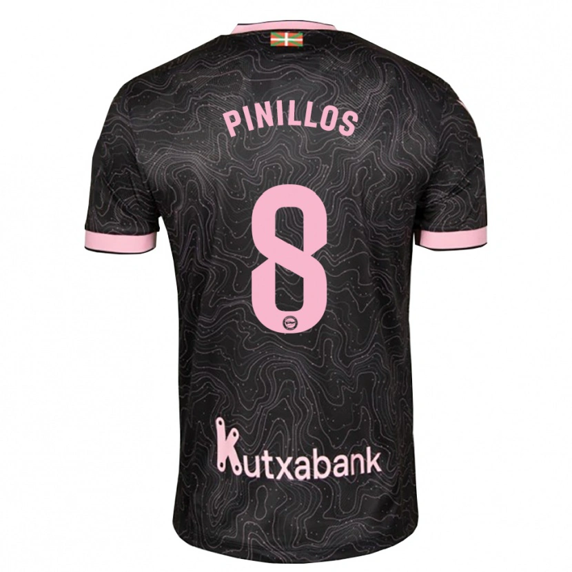 Danxen Homme Maillot Lander Pinillos #8 Noir Rose Tenues Extérieur 2026/27 T-Shirt