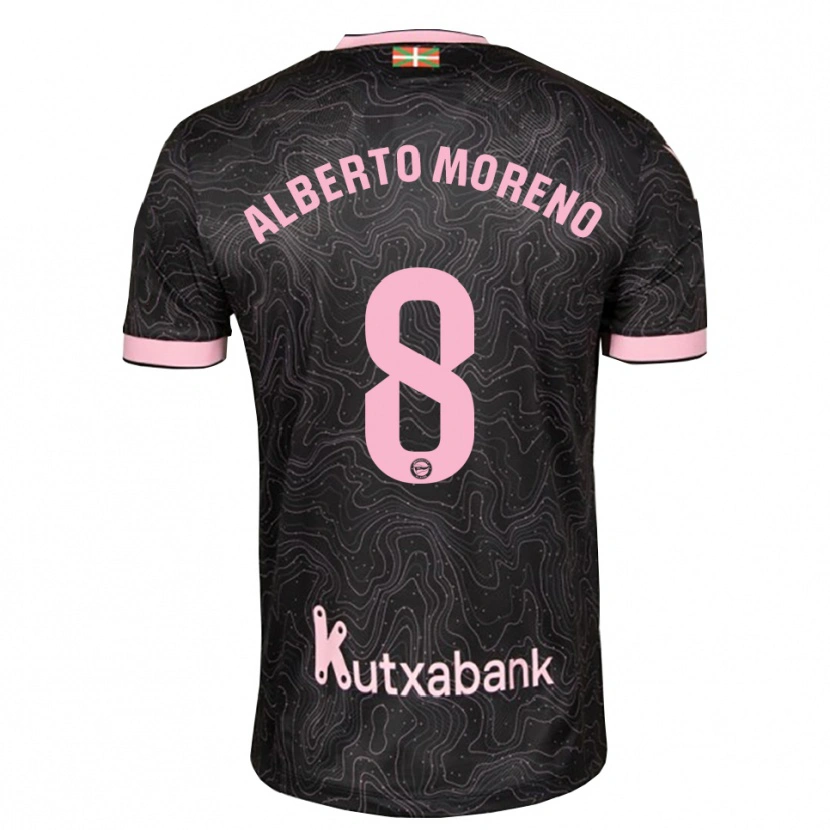 Danxen Homme Maillot Alberto Moreno #8 Noir Rose Tenues Extérieur 2026/27 T-Shirt