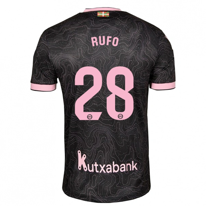 Danxen Homme Maillot Dennis Rufo #28 Noir Rose Tenues Extérieur 2026/27 T-Shirt