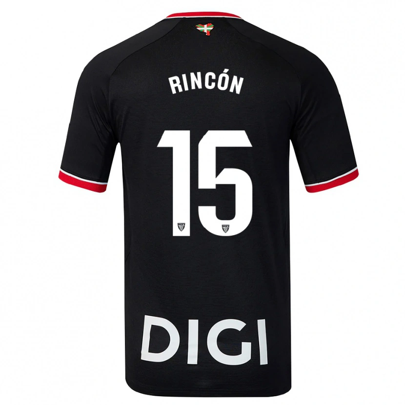 Danxen Homme Maillot Hugo Rincón #15 Noir Blanc Rouge Tenues Extérieur 2026/27 T-Shirt