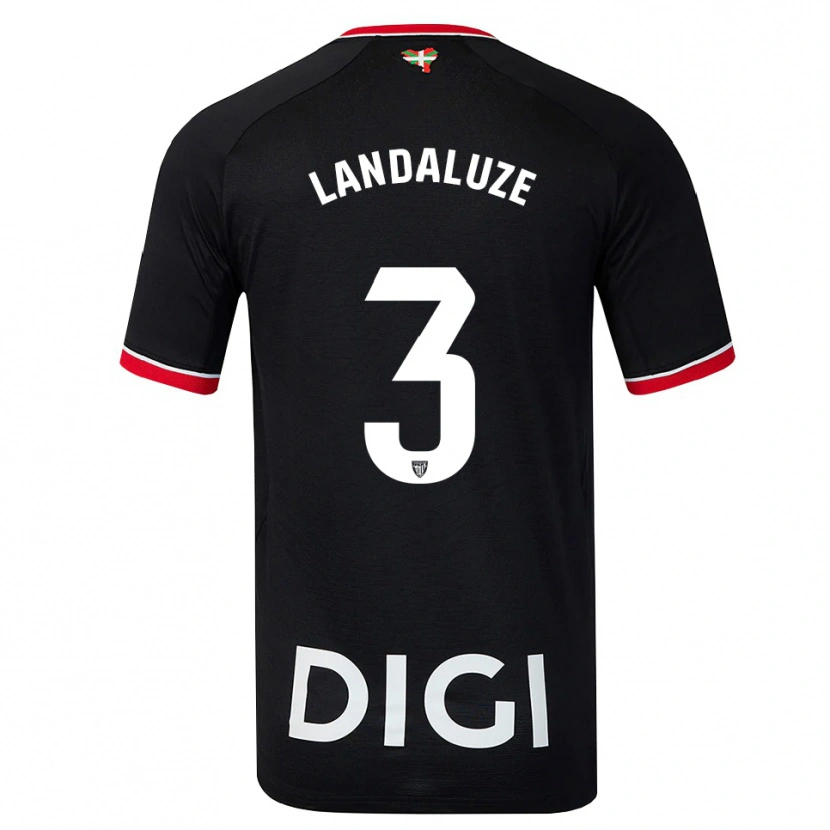 Danxen Homme Maillot Naia Landaluze Marquínez #3 Noir Blanc Rouge Tenues Extérieur 2026/27 T-Shirt