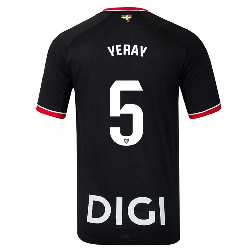 Danxen Homme Maillot Yeray Álvarez #5 Noir Blanc Rouge Tenues Extérieur 2026/27 T-Shirt