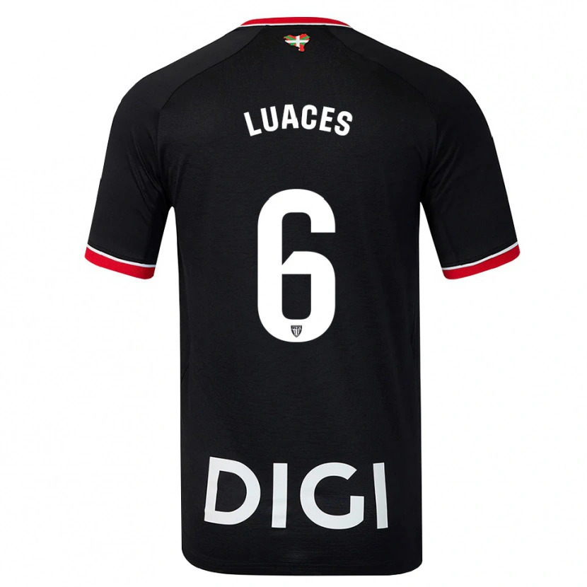 Danxen Homme Maillot Iraitz Luaces #6 Noir Blanc Rouge Tenues Extérieur 2026/27 T-Shirt