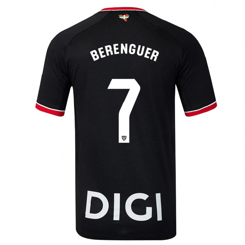Danxen Homme Maillot Álex Berenguer #7 Noir Blanc Rouge Tenues Extérieur 2026/27 T-Shirt