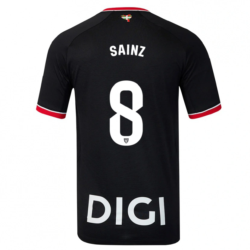 Danxen Homme Maillot Iñigo Sainz #8 Noir Blanc Rouge Tenues Extérieur 2026/27 T-Shirt