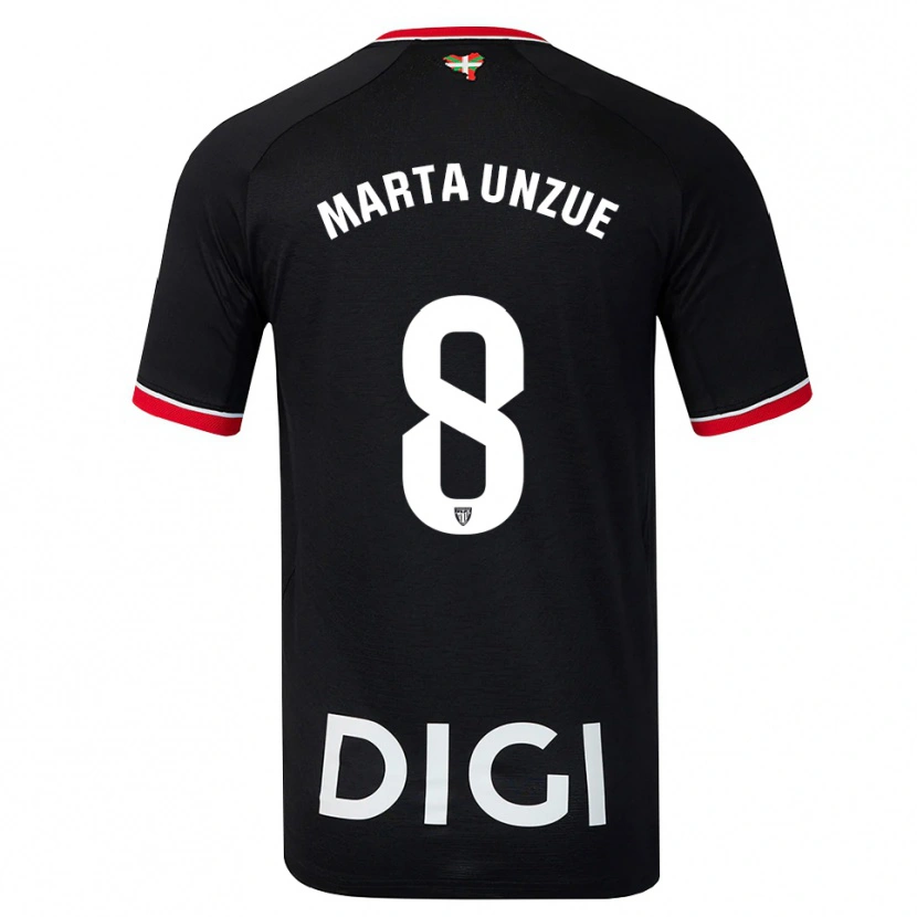 Danxen Homme Maillot Marta Unzué Urdániz #8 Noir Blanc Rouge Tenues Extérieur 2026/27 T-Shirt