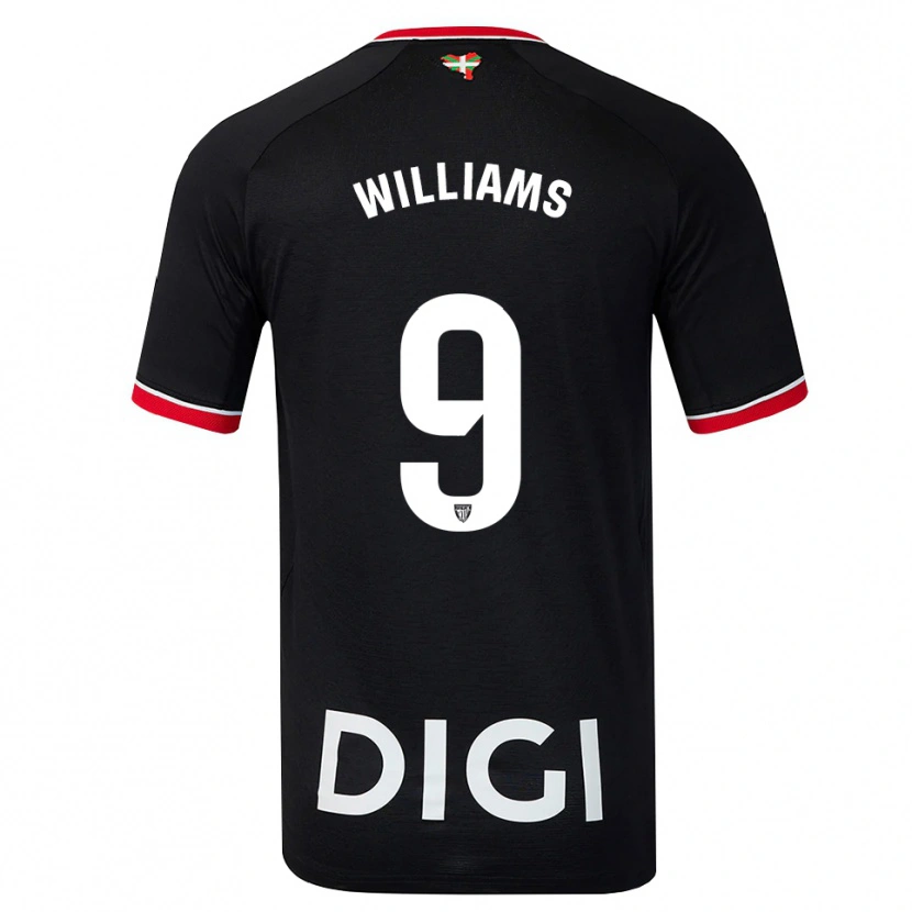 Danxen Homme Maillot Iñaki Williams #9 Noir Blanc Rouge Tenues Extérieur 2026/27 T-Shirt