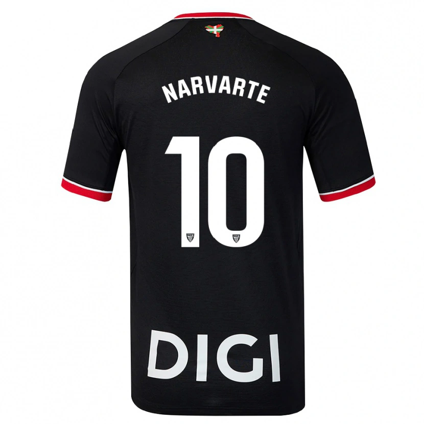 Danxen Homme Maillot Danel Narvarte #10 Noir Blanc Rouge Tenues Extérieur 2026/27 T-Shirt