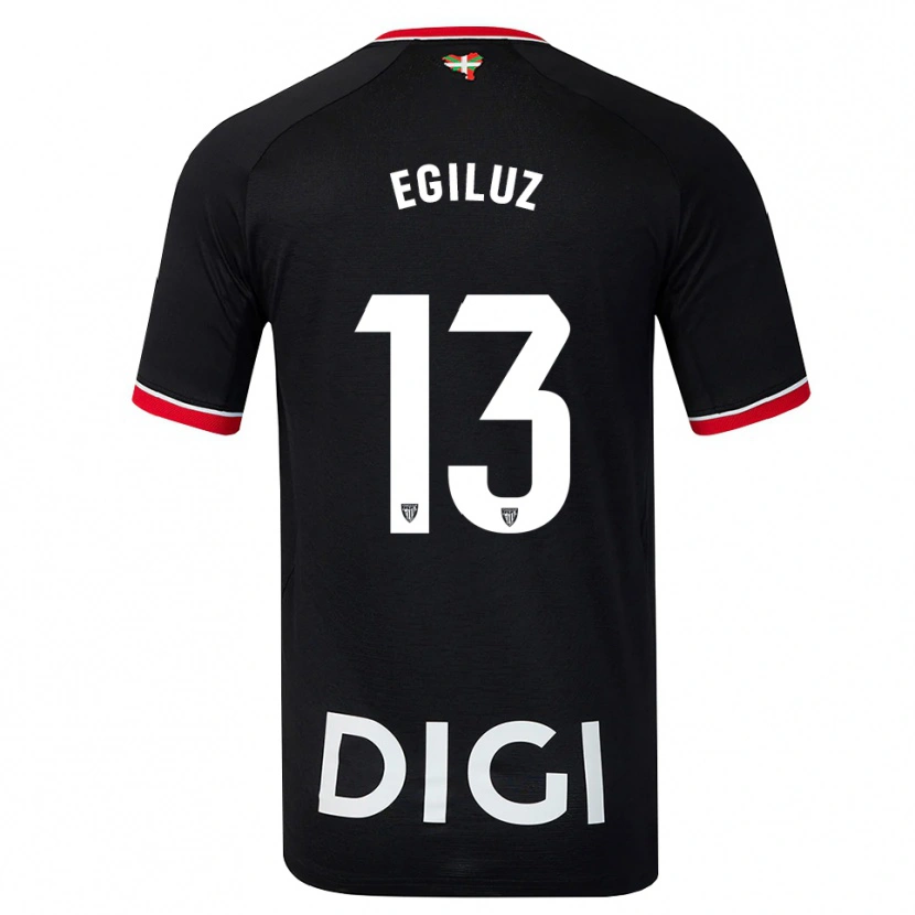 Danxen Homme Maillot Unai Egiluz #13 Noir Blanc Rouge Tenues Extérieur 2026/27 T-Shirt