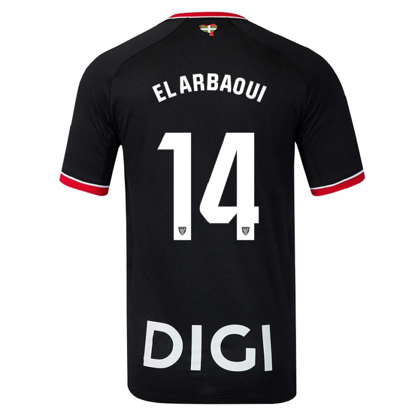 Danxen Homme Maillot Ilyas El Arbaoui #14 Noir Blanc Rouge Tenues Extérieur 2026/27 T-Shirt