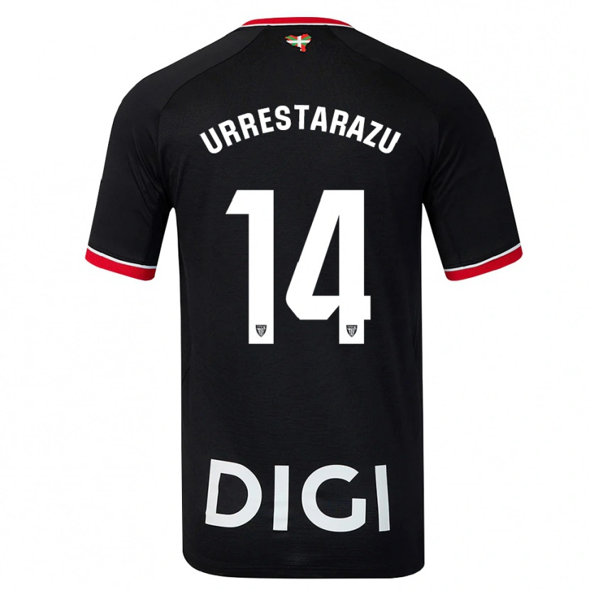 Danxen Homme Maillot Mikel Urrestarazu #14 Noir Blanc Rouge Tenues Extérieur 2026/27 T-Shirt