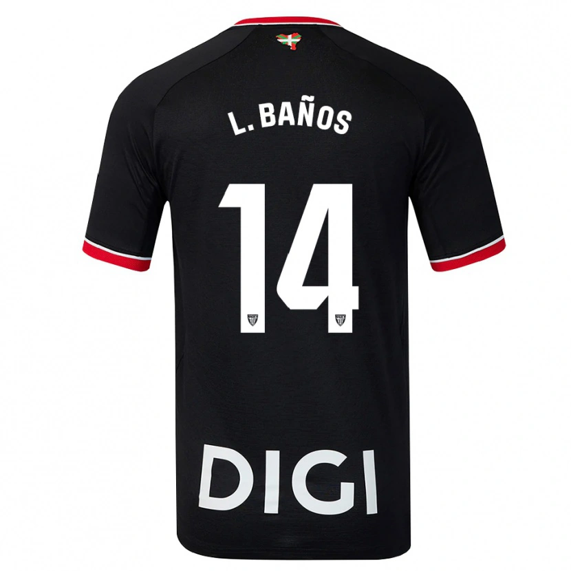 Danxen Homme Maillot Leire Baños Indakoetxea #14 Noir Blanc Rouge Tenues Extérieur 2026/27 T-Shirt