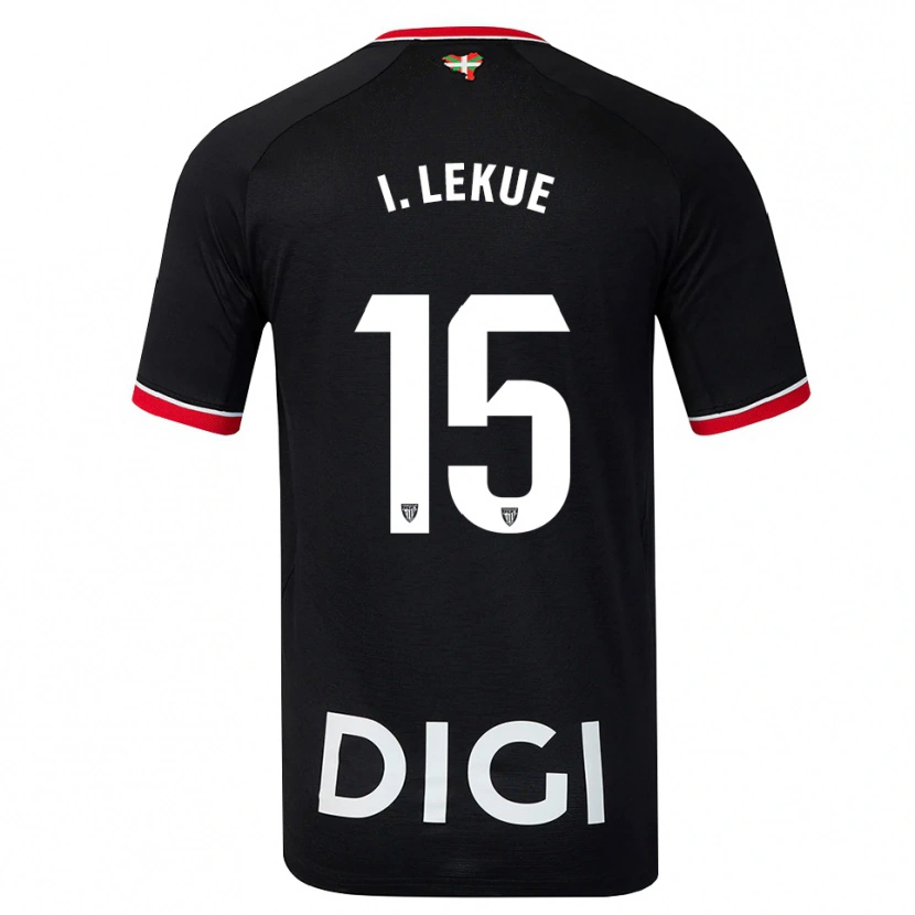 Danxen Homme Maillot Inigo Lekue #15 Noir Blanc Rouge Tenues Extérieur 2026/27 T-Shirt