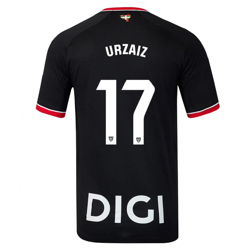 Danxen Homme Maillot Unax Urzaiz #17 Noir Blanc Rouge Tenues Extérieur 2026/27 T-Shirt