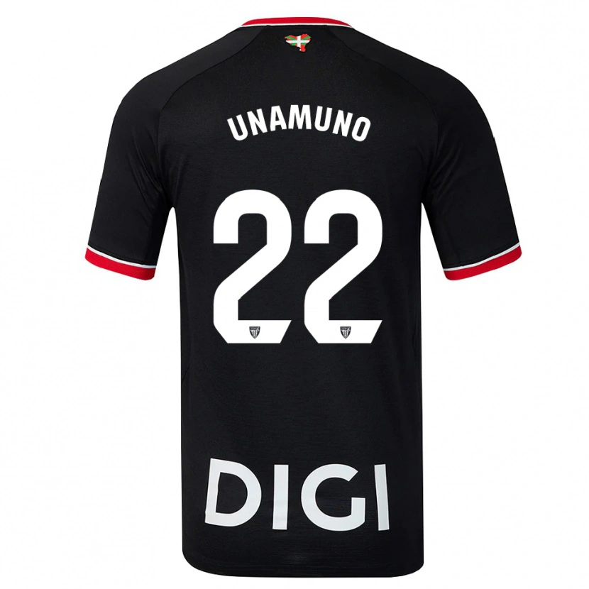 Danxen Homme Maillot Oier Unamuno #22 Noir Blanc Rouge Tenues Extérieur 2026/27 T-Shirt