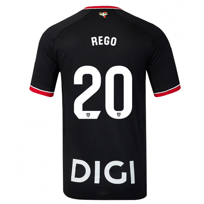 Danxen Homme Maillot Alejandro Rego #20 Noir Blanc Rouge Tenues Extérieur 2026/27 T-Shirt
