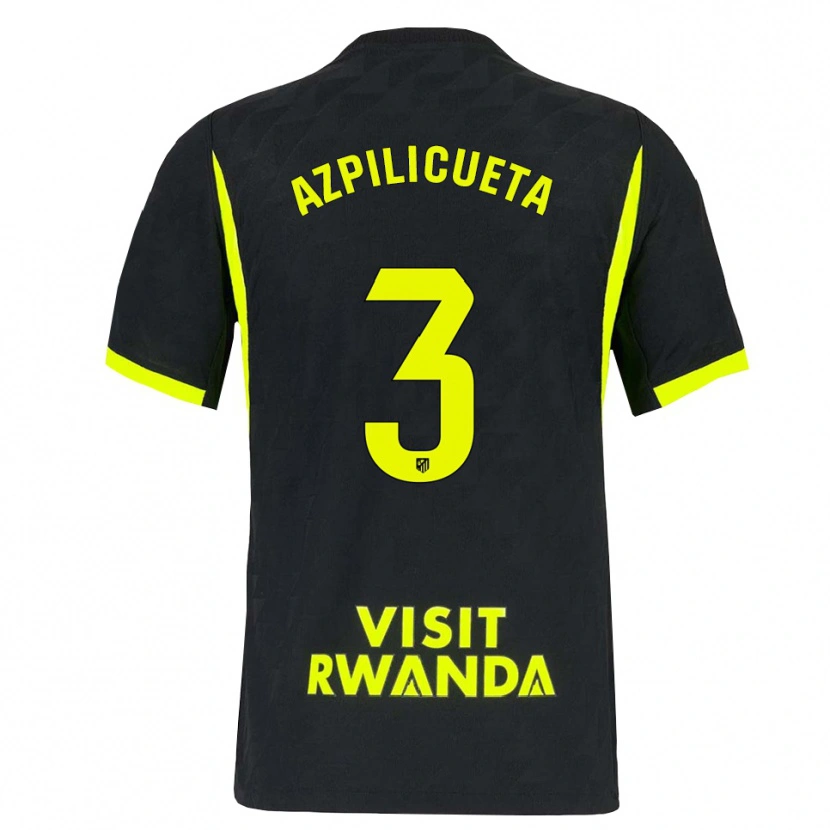 Danxen Homme Maillot César Azpilicueta #3 Vert Vif Noir Tenues Extérieur 2026/27 T-Shirt