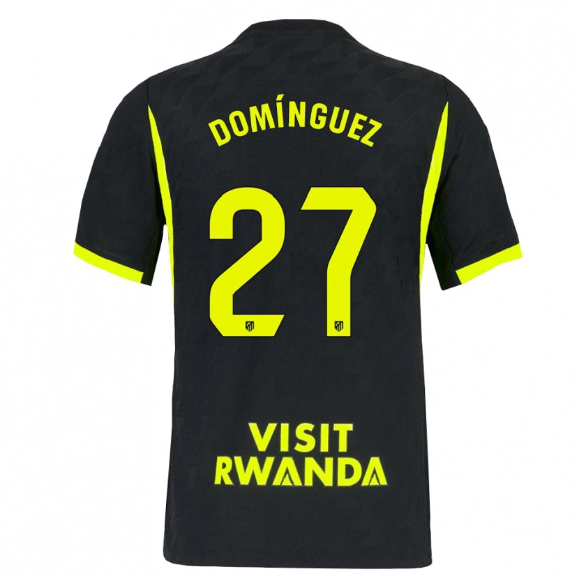 Danxen Homme Maillot Jorge Domínguez #27 Vert Vif Noir Tenues Extérieur 2026/27 T-Shirt