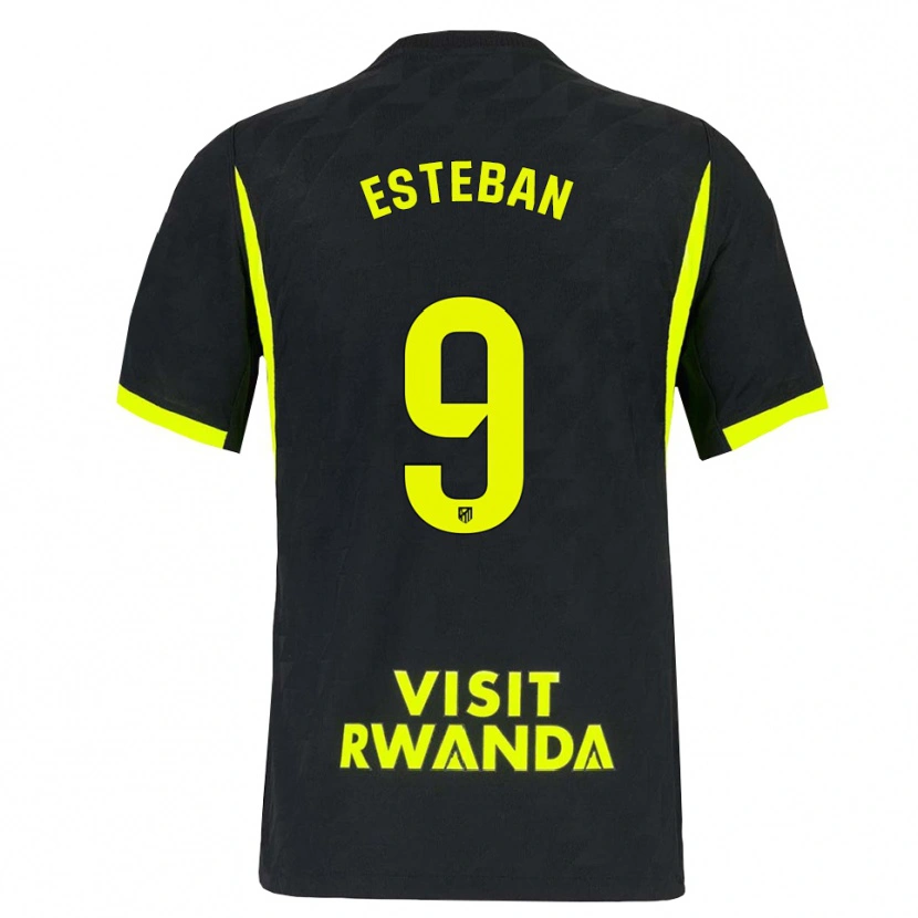 Danxen Homme Maillot Sergio Esteban #9 Vert Vif Noir Tenues Extérieur 2026/27 T-Shirt