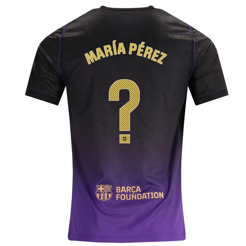 Danxen Homme Maillot María Pérez #0 Violet Jaune Noir Tenues Extérieur 2026/27 T-Shirt