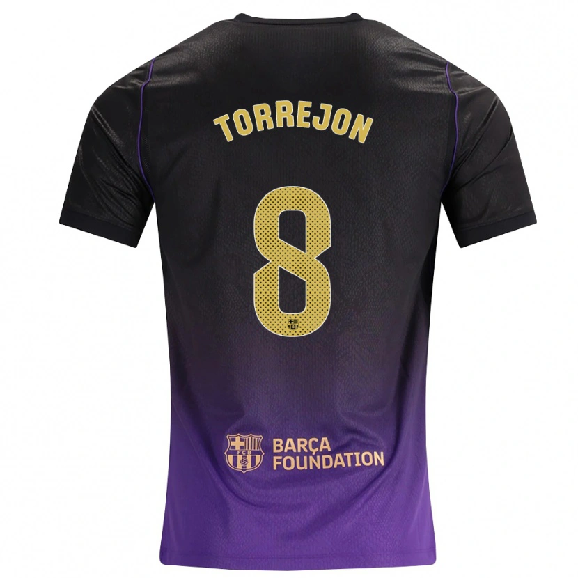 Danxen Homme Maillot Marta Torrejon #8 Violet Jaune Noir Tenues Extérieur 2026/27 T-Shirt