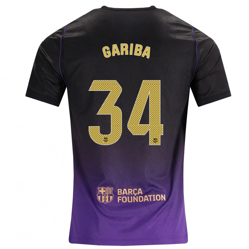 Danxen Homme Maillot Hafiz Gariba #34 Violet Jaune Noir Tenues Extérieur 2026/27 T-Shirt