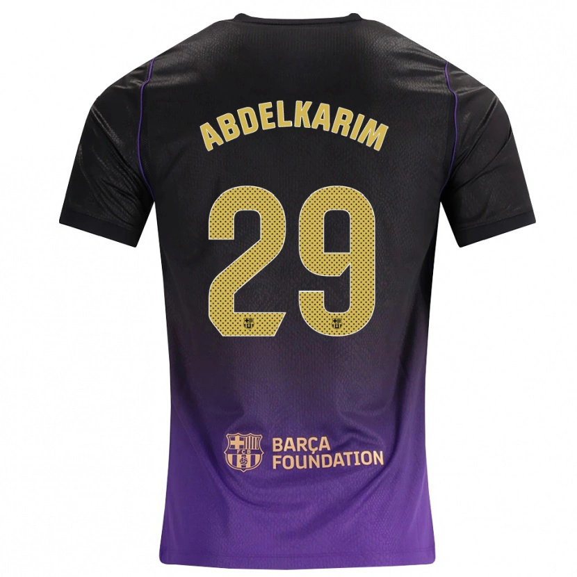 Danxen Homme Maillot Hamza Abdelkarim #29 Violet Jaune Noir Tenues Extérieur 2026/27 T-Shirt