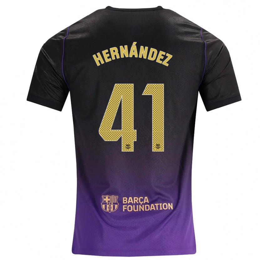 Danxen Homme Maillot Juan Hernández #41 Violet Jaune Noir Tenues Extérieur 2026/27 T-Shirt
