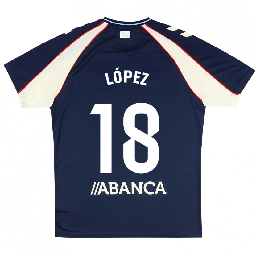 Danxen Homme Maillot Diego López #18 Bleu Royal Rouge Blanc Tenues Extérieur 2026/27 T-Shirt