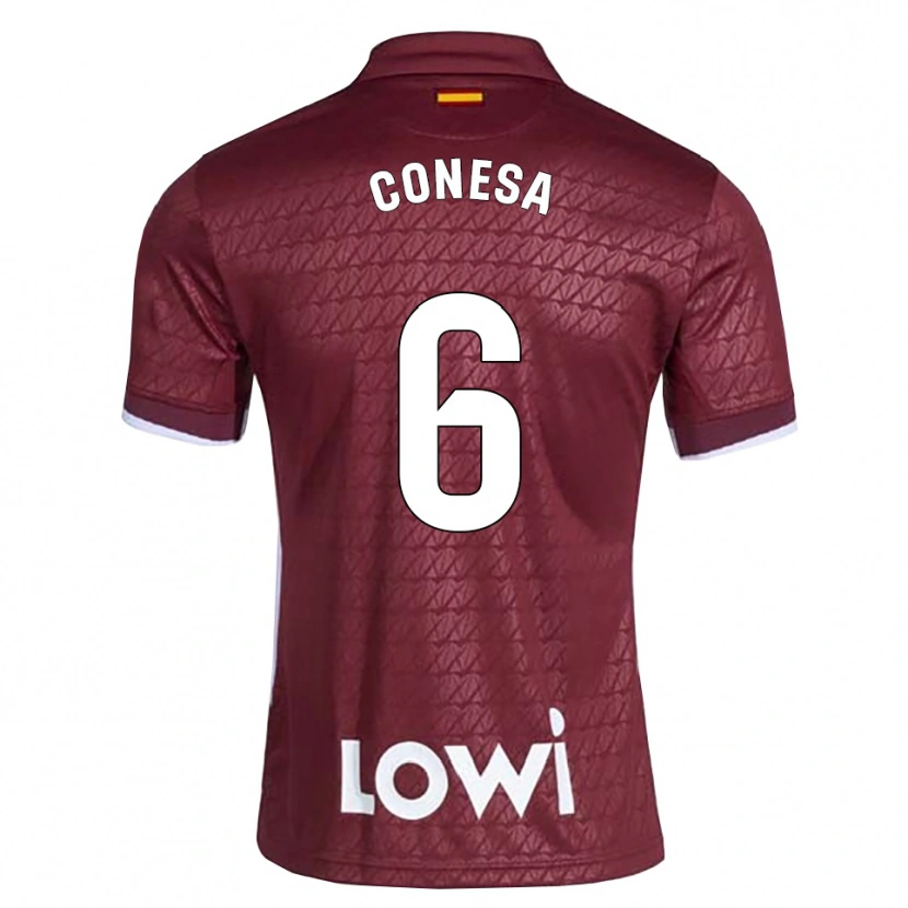 Danxen Homme Maillot Nico Conesa #6 Rouge Foncé Blanc Tenues Extérieur 2026/27 T-Shirt